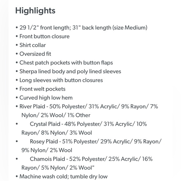 Women’s Plaid Sherpa-Lined Shacket - Picture 6 of 6